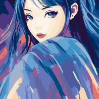 Картина за номерами на ДВП Аніме дівчина  Art Story AS2005