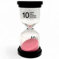 Пісочний годинник на 10 хв, висота - 10 см (рожевий) MIC X2-02