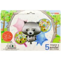 Набір кульок фольгованих Єнотик, 5 шт Шартэ TZA-0113