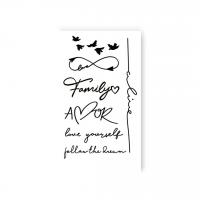 Тимчасові тату-перебивки Amor із пташками Tattooshka L-74