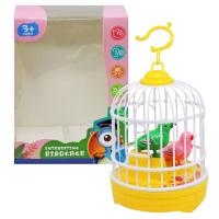 Іграшка на батарейках Пташки в клітці (жовта) MIC HX918A