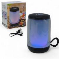 Колонка bluetooth, підсвічування, від акумулятора, micro USB, TF-картка, usb-слот (чорна) TandG C67908