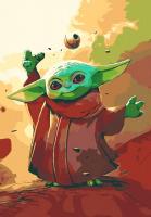 Картина по номерах Малюк Йода 28х40 см Riviera Blanca RB-0786