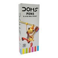 Набір кулькових ручок "Смуги" 3411 синій, 12 штук, 0,6 мм