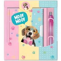 Набір із блокнотом на замочці Песик в окулярах Malevaro 362115-BP