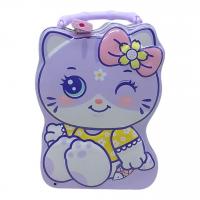 Скарбничка дитяча, металева Котик-сумочка (фіолетовий) MIC S-274ЛК