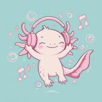 Картина за номерами "Аксолотль у ритмі музики" ©arttem_illustration 15618-AC 30х30 см