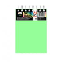 Блокнот А6 В-БП6-80(Light-Green) 80 аркушів, пружина зверху