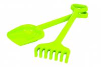 Іграшкова Лопатка з грабельками "Гулівер" 1424TXK, довжина 50 см  Зелений