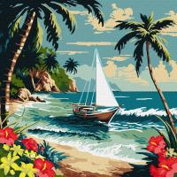 Картина по номерах Сонячний берег 40х40 см Ідейка KHO2781