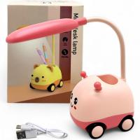 Настільна лампа зі стругачкою для олівців (максимальна висота - 27 см) рожева MIC 2195B