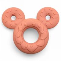 Силіконовий прорізувач для зубів Міккі, персиковий Mega Zayka №0420