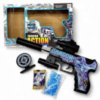 Пістолет стріляє орбізами (глушник, лазерна указака, 2 види знаряддя, мішень) (ВИД 3) MIC HY108-1WB