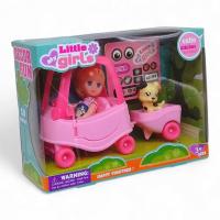 Лялька з машинкою і домашнім улюбленцем, білявка MIC 63021
