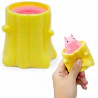 Антистрес “Пеньок з білочкою”, жовтий MIC M48698