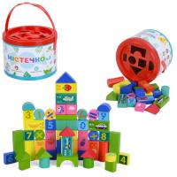 Дитяча дерев'яна іграшка "Містечко №1" Limo Toy MD 0938-1, 24 блоки