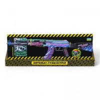 Деревʼяний ігровий набір Автомат гумкостріл: AK Digital Сувенир-Декор AKDI-B