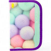 Пенал шкільний Пухнасті кульки (12х19 см) Апельсин АП-1003