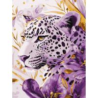 Картина по номерах з фарбами металiк Лілова хижачка 30х40 см Ідейка KHO6728