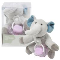 Тримач для пустушки (+ пустушка), рожевий MIC K999-324B