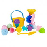 Пісочний набір великий - відро, млин, лопатка, граблі, формочки DreamMakers BIG06