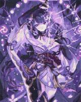 Алмазна мозаїка Аніме. Геншин Імпакт Сьогун Райден 40х50 см Origami OD32370