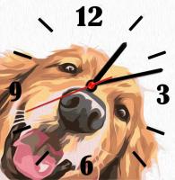 Годинник-картина за номерами Песик, 30х30 см Art Story ASG008