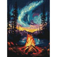 Картина по номерах з фарбами металік Північне сяйво 30х40 см Ідейка KHO6361