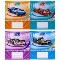 Зошит кольоровий 12 аркушів, коса з доп.лініей. мікс видів Мрії Збуваються 3050