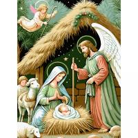Картина по номерах Народження Ісуса 30х40 см Strateg SS1231