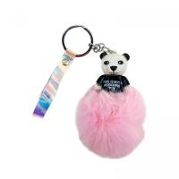 Брелок ПАНДА З МІХОВОЮ КУЛЬКОЮ (РОЖЕВИЙ) MIC BR1913