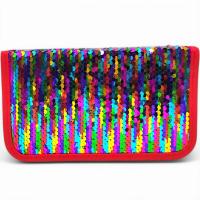 Пенал-книжка з паєтками (1 відділення) кольоровий MIC 8010-1, 9017-1