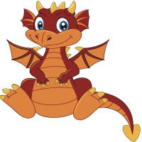 Картина за номерами Дракончик 30х30 см Strateg ES089