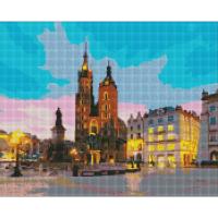 Алмазна мозаїка Вечірній Краков 40х50см Ідейка AMO7197