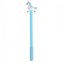 Ручка гелева "Єдиноріг" 6029 синя  Синій