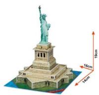 CubicFun Тривимірна головоломка-конструктор СТАТУЯ СВОБОДИ серія міні Cubic Fun S3026h