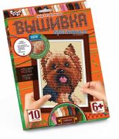 Вишивка хрестиком по номерам, Собачка Dankotoys VK-01-03