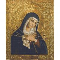 Алмазна мозаїка Ікона Божої Матері 40х50 см Origami OD3434