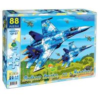 Пазли Винищувач Су-27 (88 елем) Київська фабрика іграшок 84597