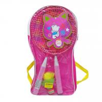 Бадмінтон 2 ракетки, 2 воланчика, мʼячик, в сумці-чохлі (рожевий) MIC BD20601