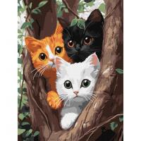 Картина за номерами "Котики на дереві" ©art_selena_ua KHO6736, 30х40 см