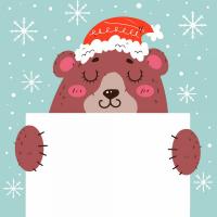 Картина по номерах Ведмедик з листівкою 20х20 см Strateg HH8019-