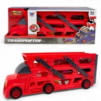 Автовоз-паркінг Transporter, запуск, 4 машинки (червоний) xu ye K140A12