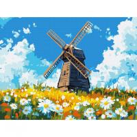 Картина за номерами "Млин посеред поля" ©art_selena_ua KHO6399, 30x40 см