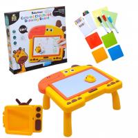 Дошка-столик для малювання Жирафа двостороння, з аксесуарами  (жовтий) Jia Bang 899-81Y