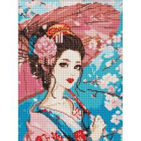 Алмазна мозаїка Японська красуня 30х40 см Ідейка AMO8058