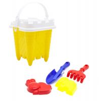 Дитячий пісочний набір Вежа жовтий Bamsic 1264
