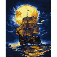 Картина по номерах Там, де небо зустрічає море, з фарбами металiк, 40х50 см Ідейка KHO6375