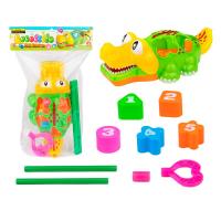 Каталка-сортер із ручкою Крокодил MIC 2309B