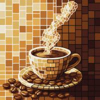 Набір для розпису по номерах Вітраж. Кава 30х30см Ідейка KHO5166